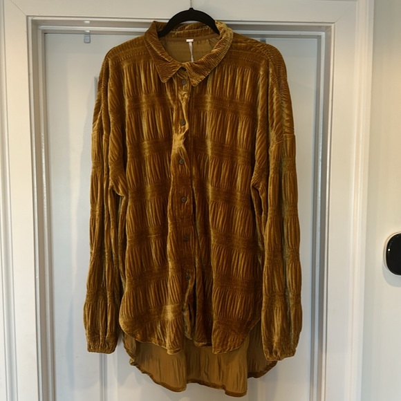 Free People “M” My Best Velvet Blouse NWT - Picture 10 of 12
